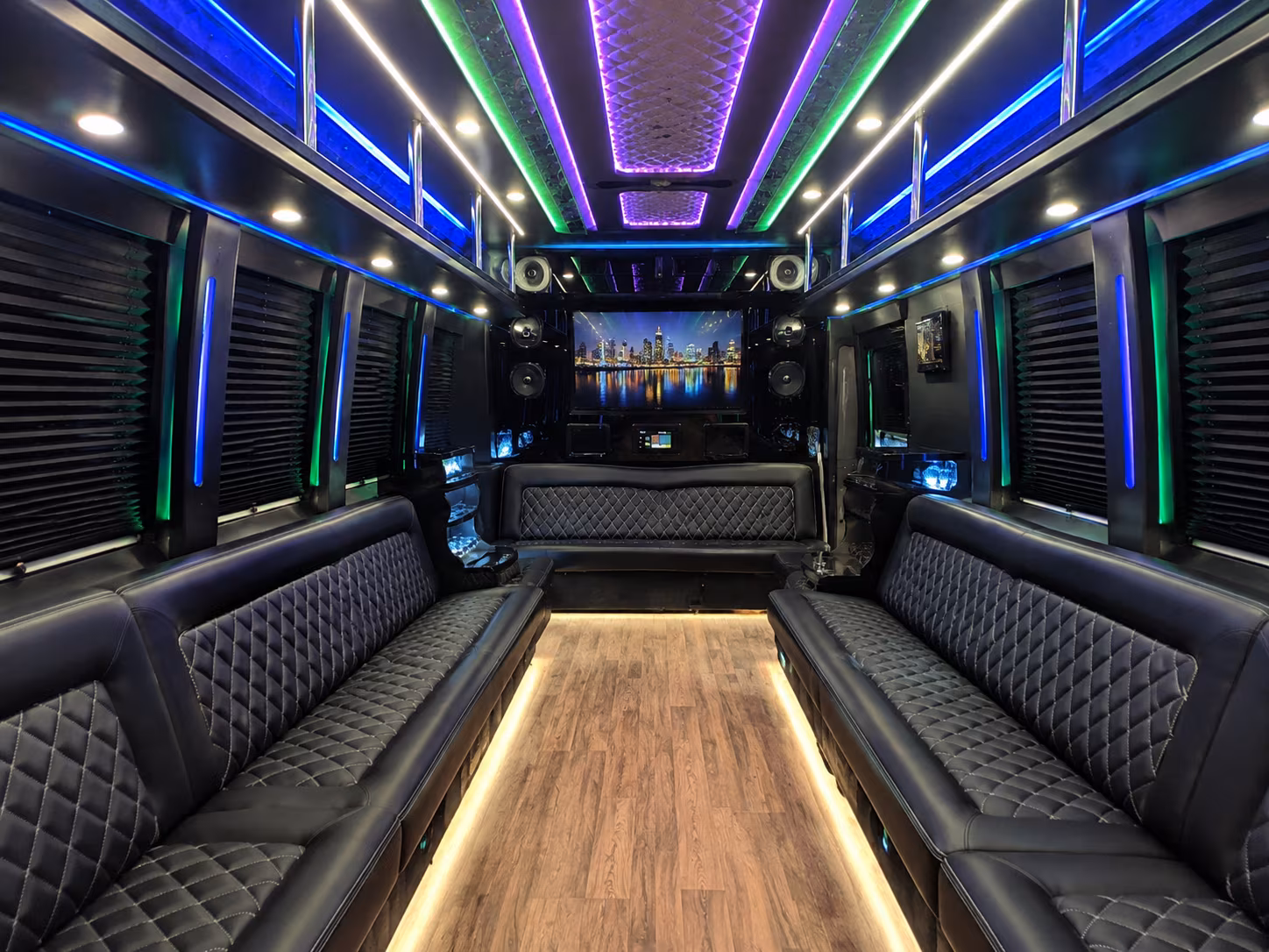 scottsdale 25 passenger party bus interior