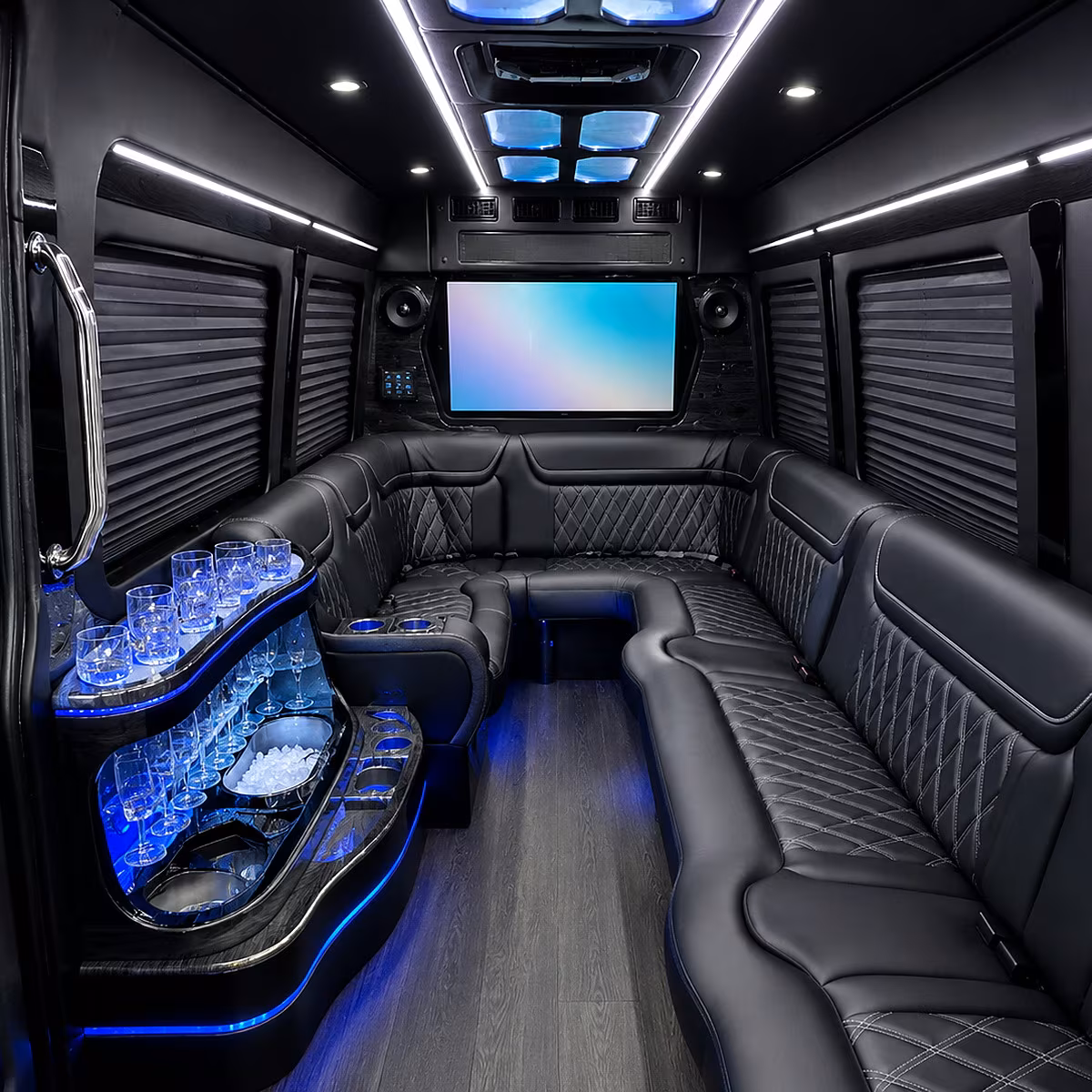 scottsdale party bus rental interior